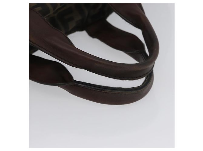FENDI Zucca Canvas Hand Bag Black Brown - vista 7