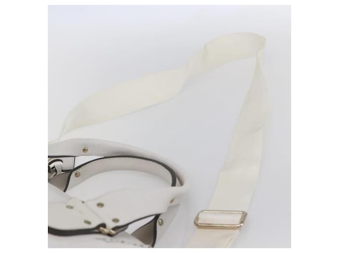 Chloé Chloe Shoulder Bag Leather 2way White Silver - vista 15