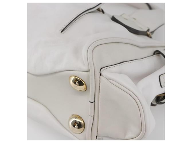 Chloé Chloe Shoulder Bag Leather 2way White Silver - vista 16
