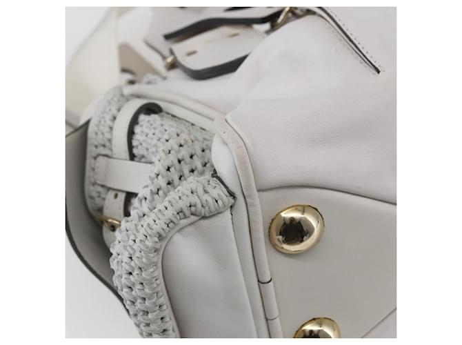 Chloé Chloe Shoulder Bag Leather 2way White Silver - vista 17