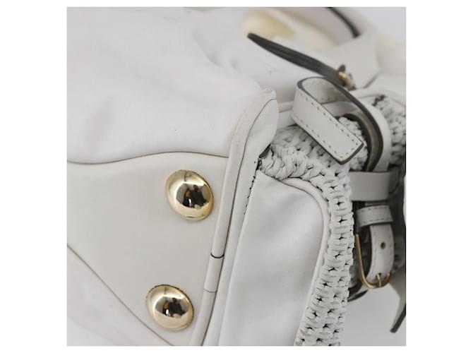 Chloé Chloe Shoulder Bag Leather 2way White Silver - vista 18