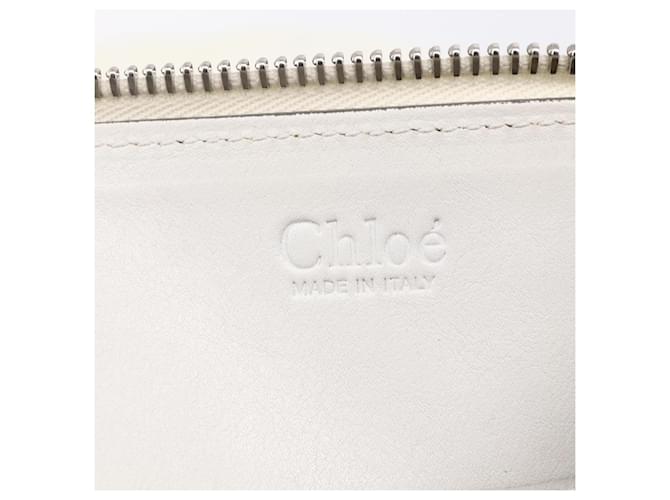 Chloé Chloe Shoulder Bag Leather 2way White Silver - vista 19