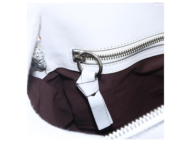 Chloé Chloe Shoulder Bag Leather 2way White Silver - vista 20