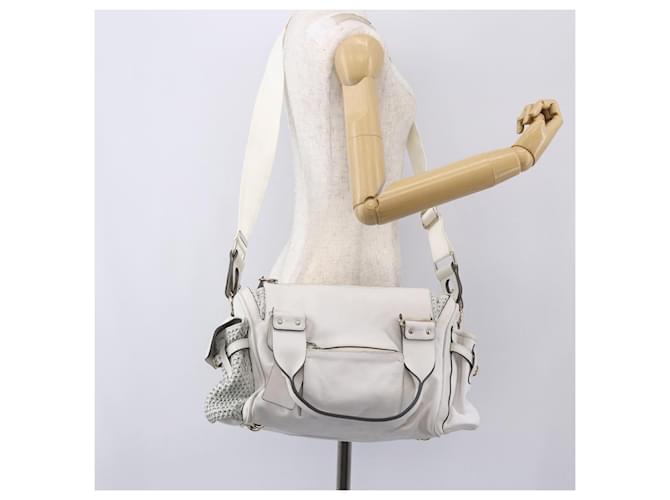 Chloé Chloe Shoulder Bag Leather 2way White Silver - vista 29