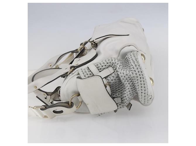 Chloé Chloe Shoulder Bag Leather 2way White Silver - vista 3