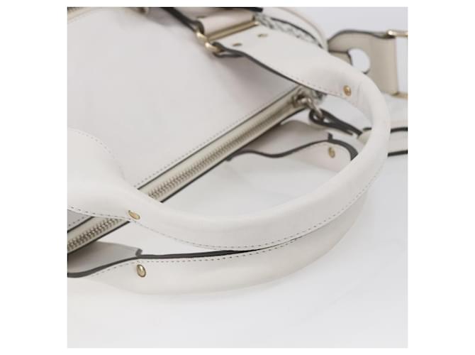 Chloé Chloe Shoulder Bag Leather 2way White Silver - vista 7