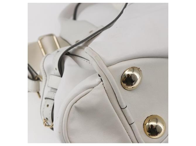 Chloé Chloe Shoulder Bag Leather 2way White Silver - vista 9