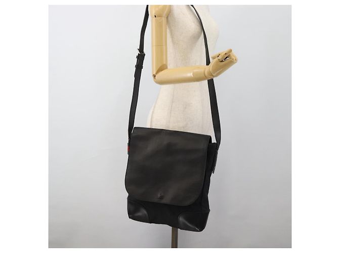 Borsa a tracolla GUCCI GG Canvas Web Sherry Line nera, argento e rossa 322077 autentica ka4834 - vista 23