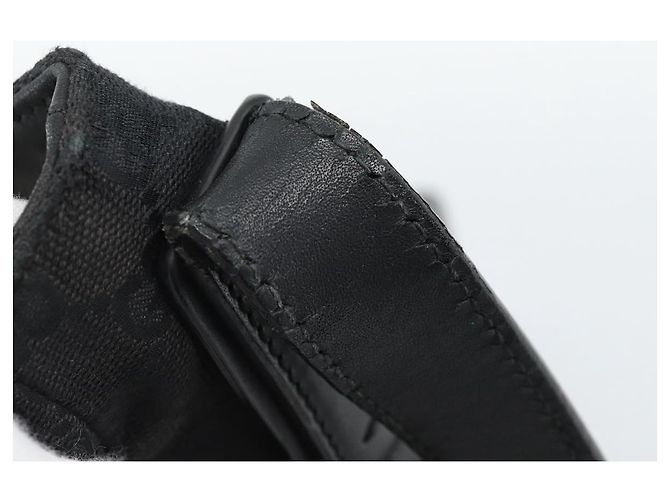Borsa a tracolla GUCCI GG Canvas Web Sherry Line nera, argento e rossa 322077 autentica ka4834 - vista 9