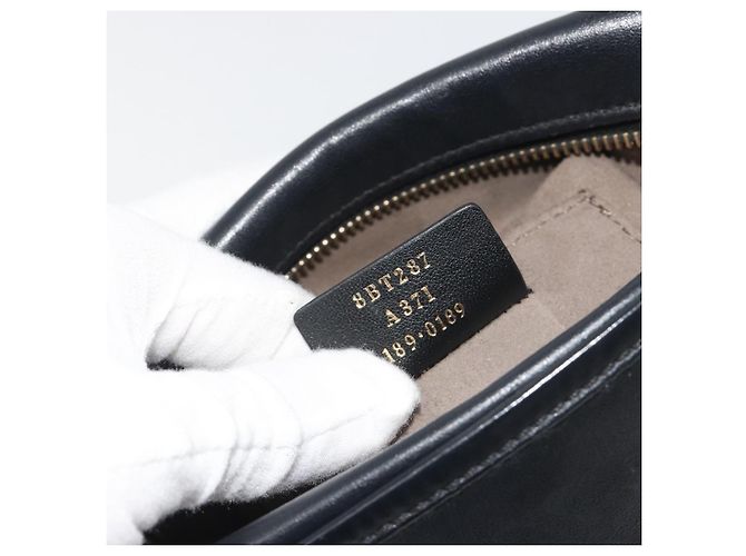 FENDI Shoulder Bag Leather Navy Gold - vista 12