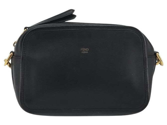 FENDI Shoulder Bag Leather Navy Gold - vista 13