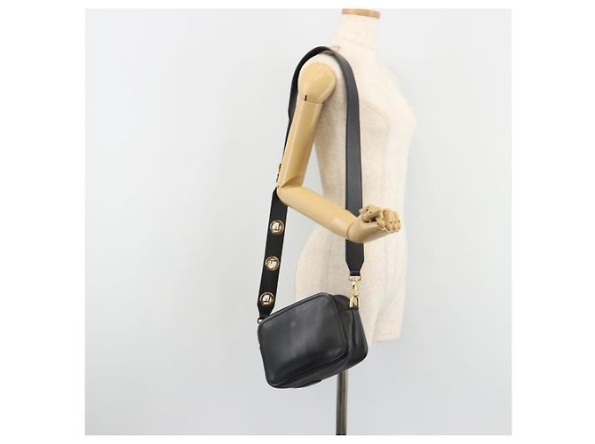 FENDI Shoulder Bag Leather Navy Gold - vista 24