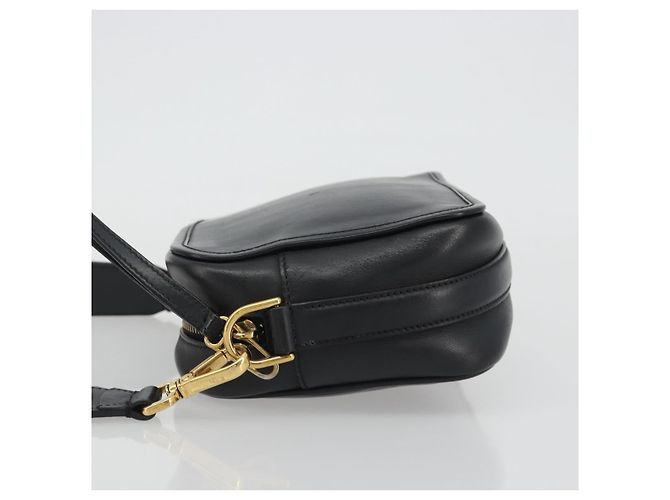 FENDI Shoulder Bag Leather Navy Gold - vista 4