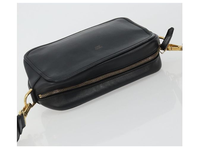 FENDI Shoulder Bag Leather Navy Gold - vista 6