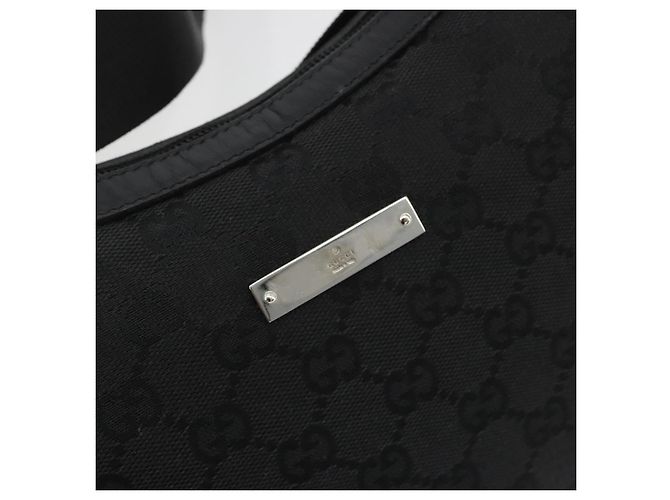 GUCCI GG Canvas Shoulder Bag Black Silver 35098 - vista 17