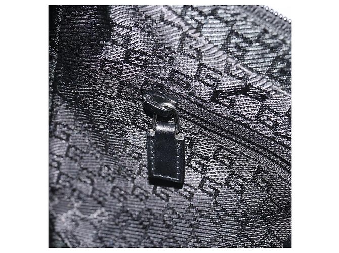 GUCCI GG Canvas Shoulder Bag Black Silver 35098 - vista 21
