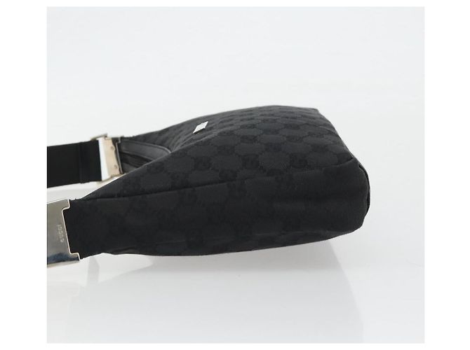 GUCCI GG Canvas Shoulder Bag Black Silver 35098 - vista 4