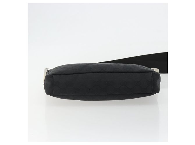 GUCCI GG Canvas Shoulder Bag Black Silver 35098 - vista 5