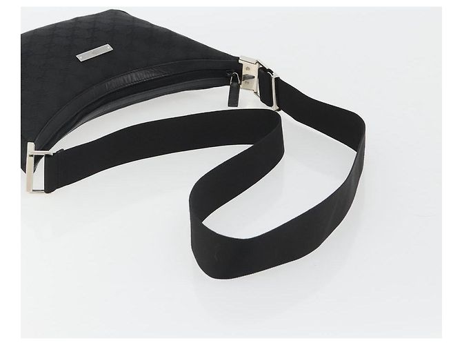 GUCCI GG Canvas Shoulder Bag Black Silver 35098 - vista 7