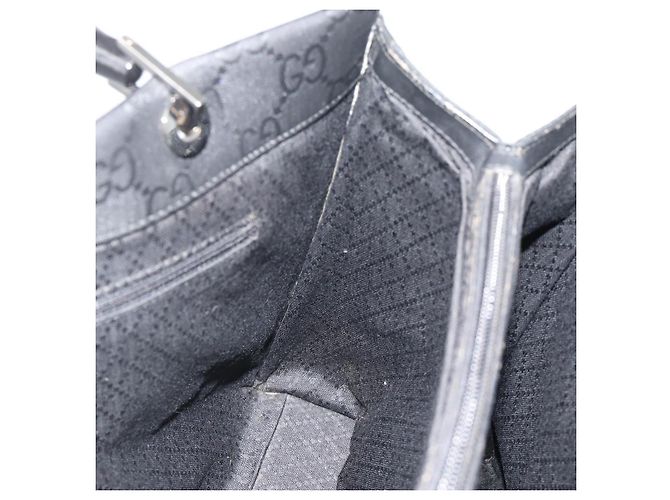 GUCCI GG Canvas Bamboo Hand Bag Nylon Black Silver 002 1010 - vista 17