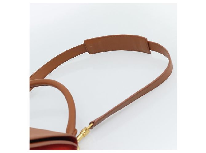 Céline CELINE Trapeze Hand Bag Leather 2way Brown Gold - vista 15