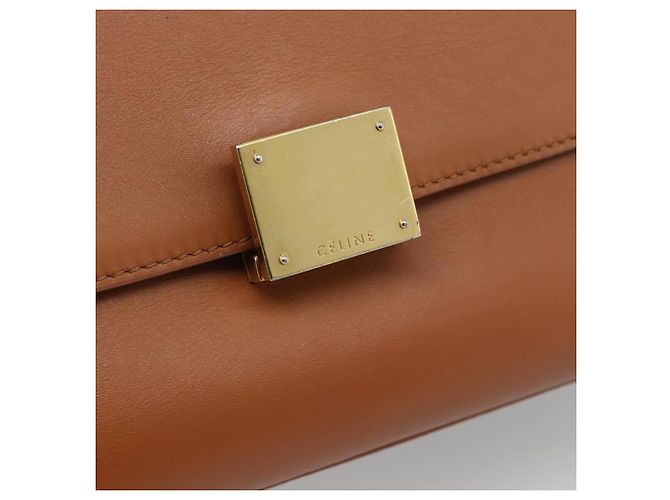 Céline CELINE Trapeze Hand Bag Leather 2way Brown Gold - vista 19