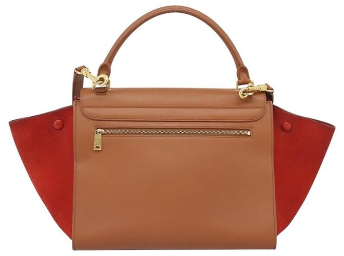 Céline CELINE Trapeze Hand Bag Leather 2way Brown Gold - vista 2