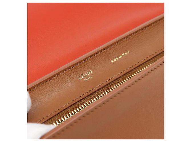 Céline CELINE Trapeze Hand Bag Leather 2way Brown Gold - vista 20