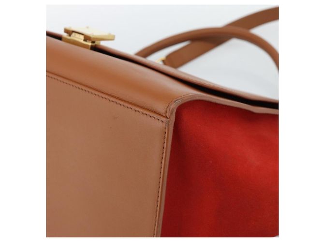 Céline CELINE Trapeze Hand Bag Leather 2way Brown Gold - vista 9