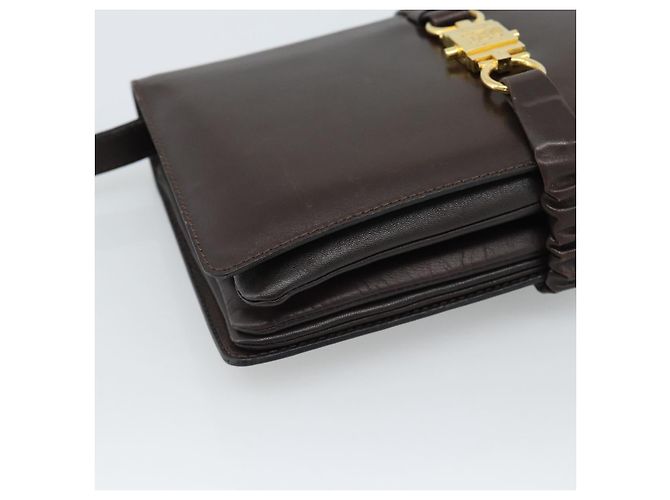 Céline CELINE Shoulder Bag Leather Brown Gold - vista 16