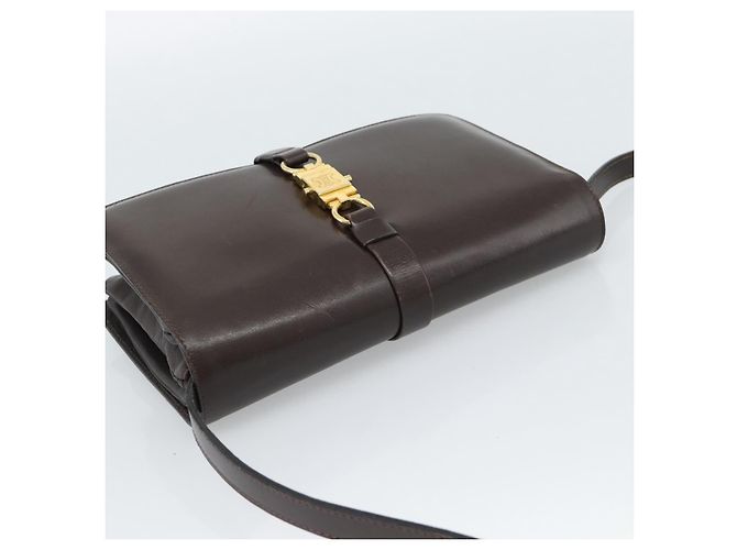 Céline CELINE Shoulder Bag Leather Brown Gold - vista 7