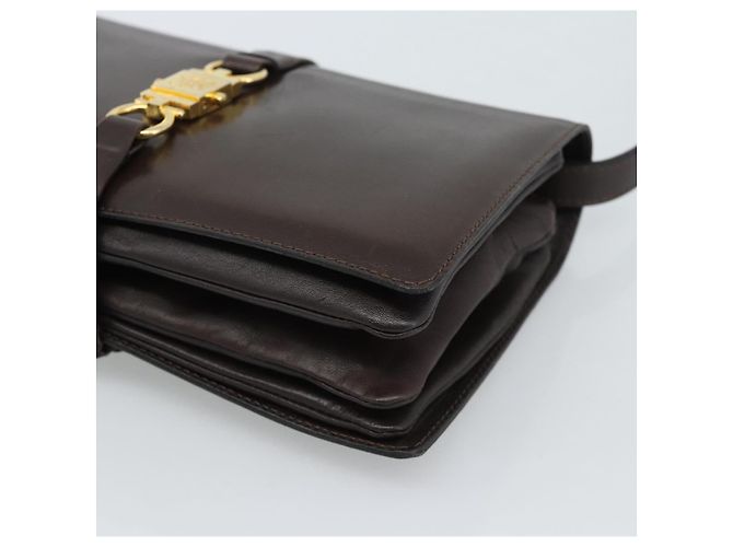 Céline CELINE Shoulder Bag Leather Brown Gold - vista 9