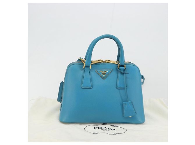 PRADA Hand Bag Saffiano leather 2way Light Blue - vista 12