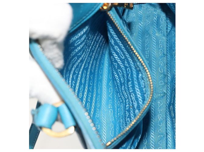 PRADA Hand Bag Saffiano leather 2way Light Blue - vista 26