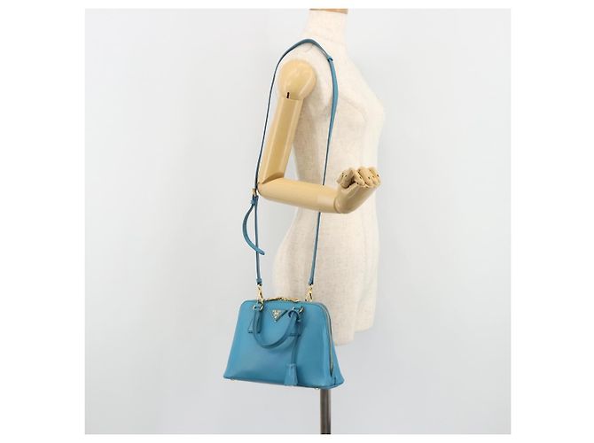 PRADA Hand Bag Saffiano leather 2way Light Blue - vista 29