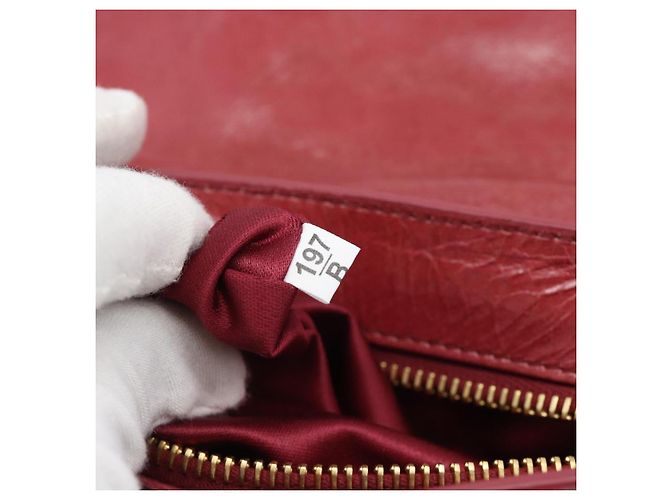 Miu Miu Shoulder Bag Leather Red Gold - vista 11