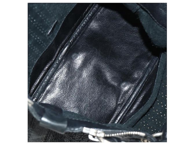 Chloé Chloe Kerala Hand Bag Leather Black Silver - vista 10