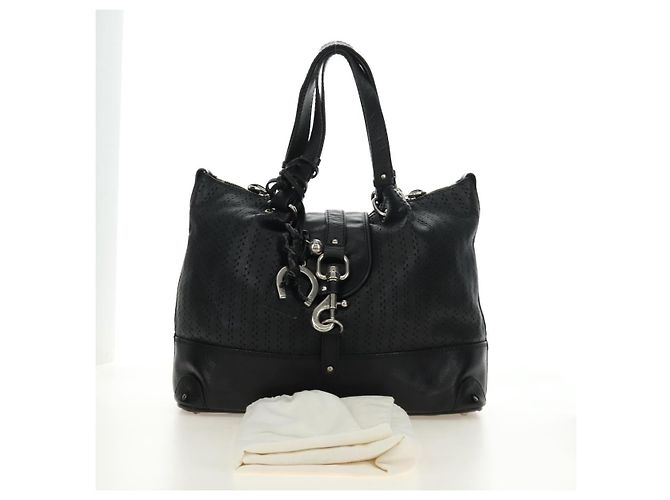 Chloé Chloe Kerala Hand Bag Leather Black Silver - vista 12