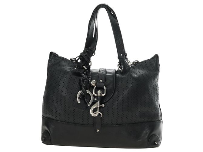 Chloé Chloe Kerala Hand Bag Leather Black Silver - vista 13
