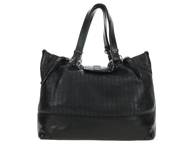 Chloé Chloe Kerala Hand Bag Leather Black Silver - vista 2