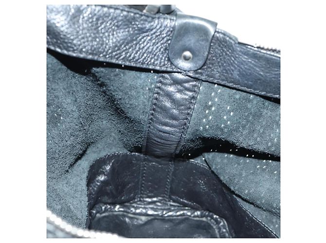 Chloé Chloe Kerala Hand Bag Leather Black Silver - vista 24