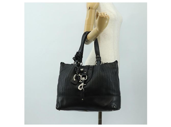 Chloé Chloe Kerala Hand Bag Leather Black Silver - vista 25