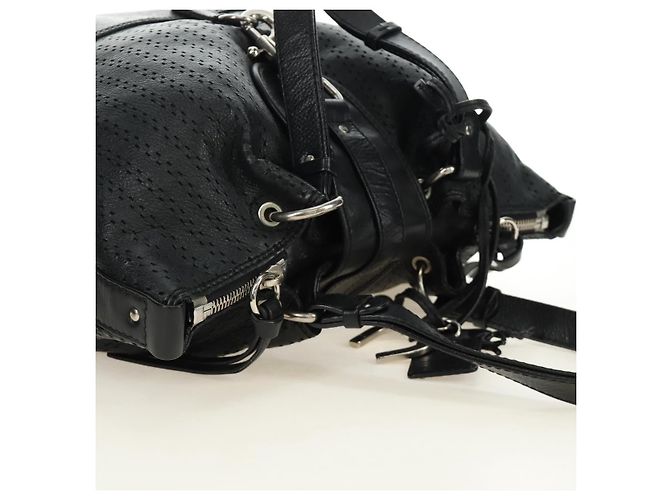 Chloé Chloe Kerala Hand Bag Leather Black Silver - vista 6
