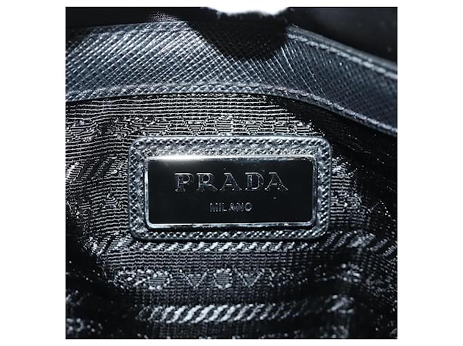 PRADA Shoulder Bag Nylon Black Silver - vista 24