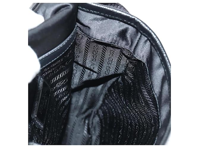 PRADA Shoulder Bag Nylon Black Silver - vista 25