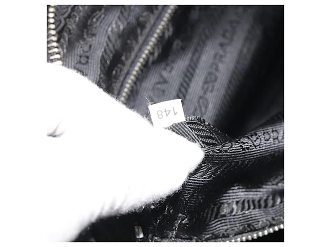 PRADA Shoulder Bag Nylon Black Silver - vista 11