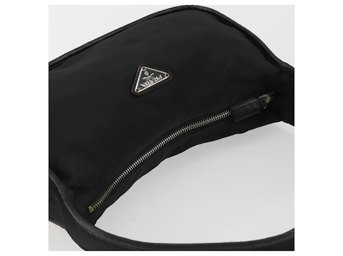 PRADA Shoulder Bag Nylon Black Silver - vista 6