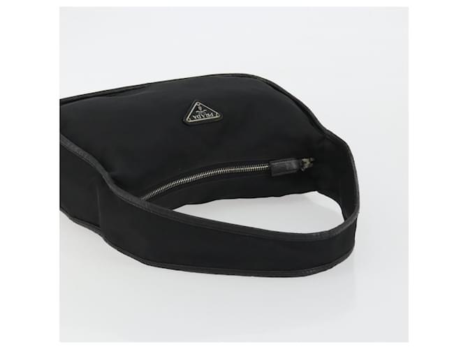 PRADA Shoulder Bag Nylon Black Silver - vista 7