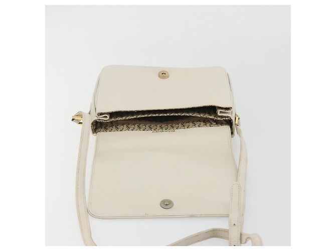 SAINT LAURENT Shoulder Bag Leather White Gold - vista 10