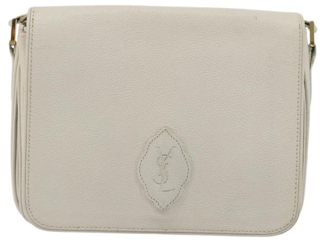 SAINT LAURENT Shoulder Bag Leather White Gold - vista 13